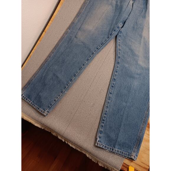 Riggs Workwear Vtg Wrangler Carpenter Jeans 36X34 Blue Fade Leather Trim Utility - Picture 4 of 13